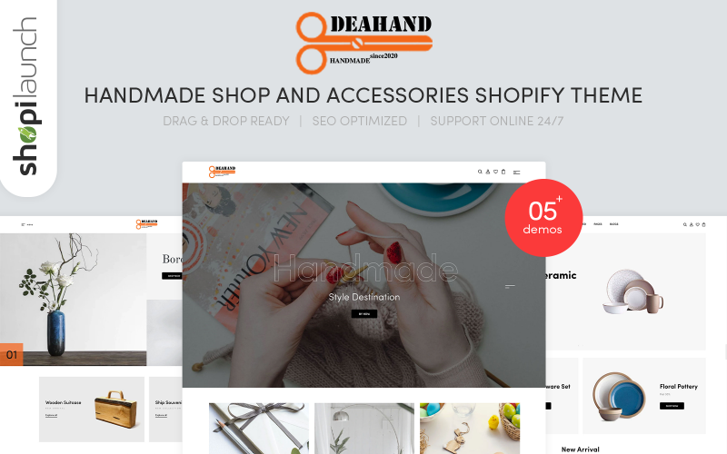 Deahand - Магазин ручной работы и аксессуары Shopify Тема