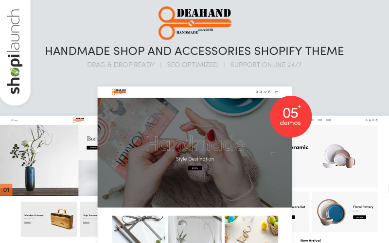 Deahand - Thème Shopify Boutique et accessoires faits à la main