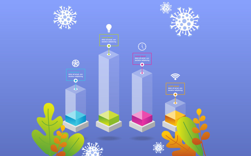 Download Иллюстрация "Declining Economic Data - Illustration" / Declining Economic Data - Illustration - Иллюстрация на тему графика graph,chart,up,business,declining,pandemic,economic,recession,bar,vector,illustration,infographic,economy,corona,impact,market,crisis,virus,financial,trade