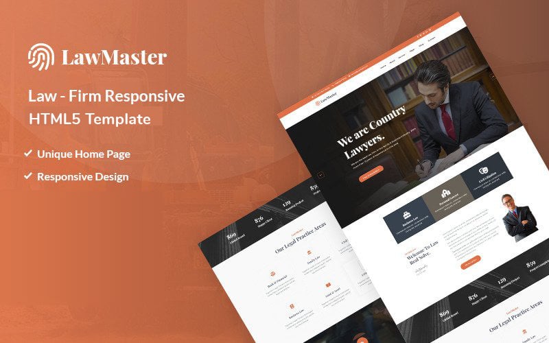 Lawmaster - Law Firm Responsive Website Teamplate