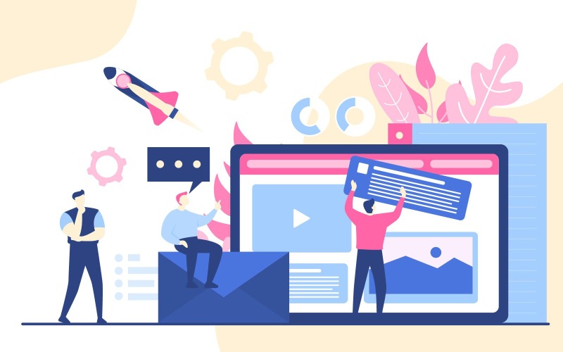 Sviluppo del design del sito Web - Illustrazione