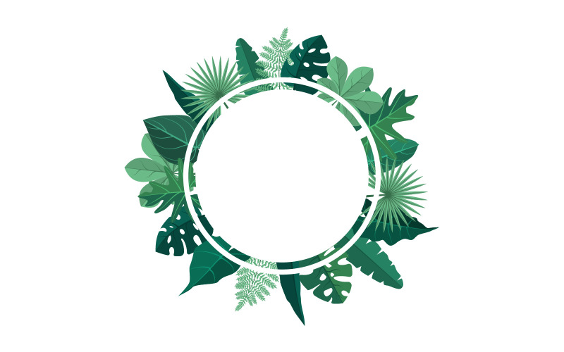 Tropical Circle Green - Ilustração