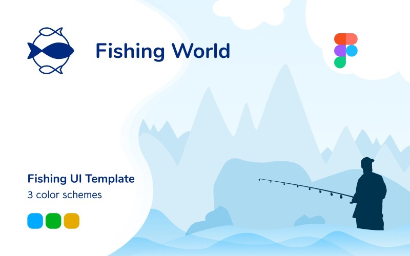 Fishing World - Шаблон пользовательского интерфейса целевой страницы