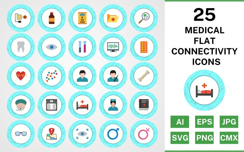 25 Medical Flat Connectivity-Symbolsatz