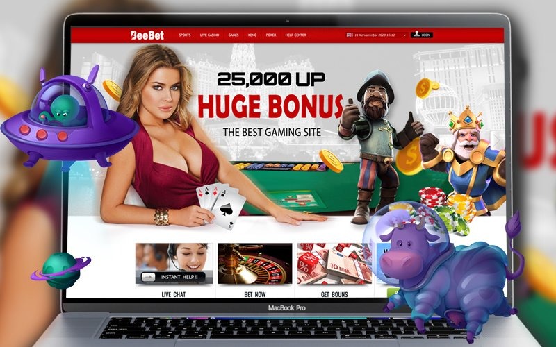 Interfaccia utente del sito di gioco d'azzardo