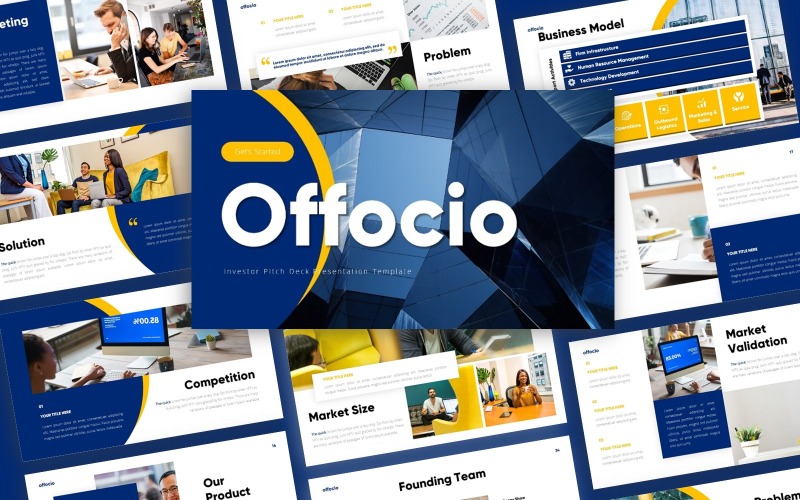 Modèle PowerPoint de présentation aux investisseurs d'Offocio