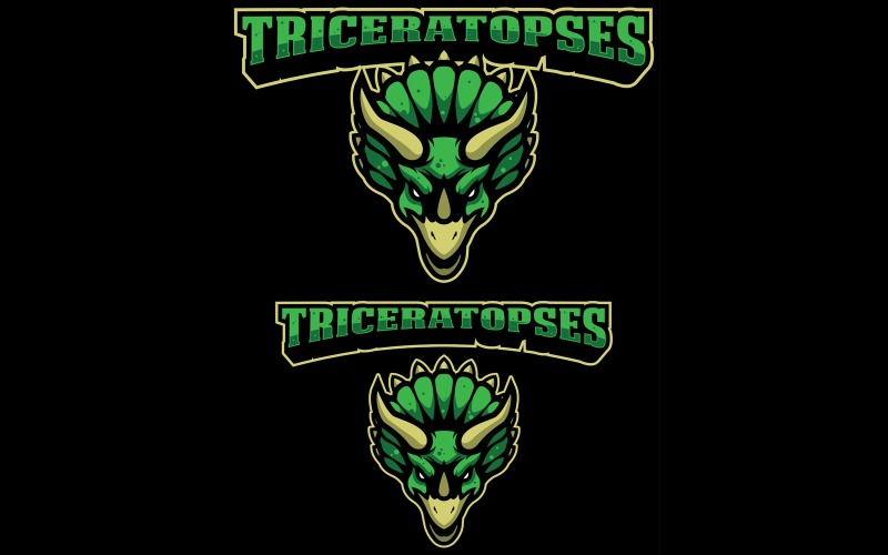 Maskot Triceratopses - ilustrace