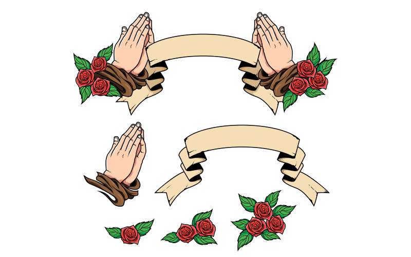 Ozdoba Modlitwa Izolowana - Ilustracja