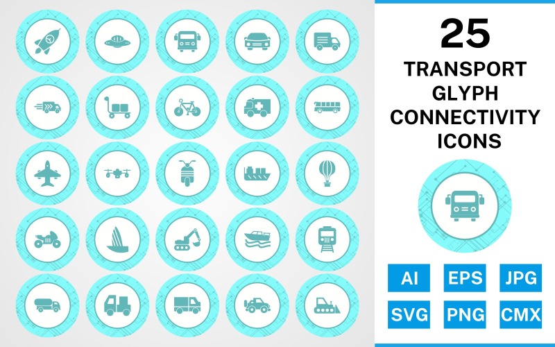Download Набор иконок "25 Transport Glyph Connectivity Icon Set" / 25 Transport Glyph Connectivity Icon Set - Набор иконок на тему transport set,file,icon,icons,glyph,vector,sign,symbol,pictogram,connectivity,transport,car,bus,boat,van,carrier,jeep,airplane,scooter,drone