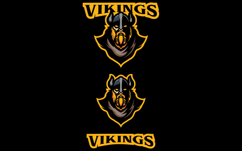 Download Иллюстрация "Vikings Mascot - Illustration" / Vikings Mascot - Illustration - Иллюстрация на тему графика viking,vikings,berserker,mascot,logo,team,warrior,soldier,pirate,barbarian,sailor,portrait,medieval,history,nordic,norse,scandinavian,fantasy,mythology,beard