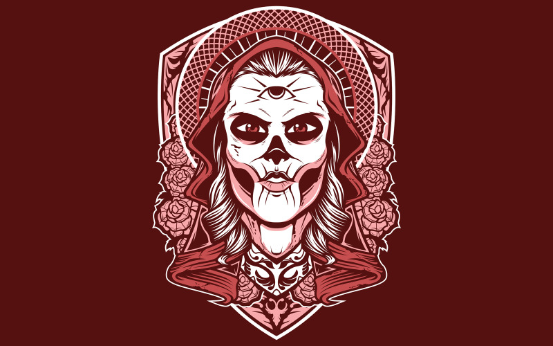 Download Иллюстрация "Woman with Third Eye - Illustration" / Woman with Third Eye - Illustration - Иллюстрация на тему графика woman,third,eye,girl,magician,female,witch,occult,magical,future,prediction,prophecy,telling,wizard,chakra,goddess,mythical,shaman,spiritual,tribal