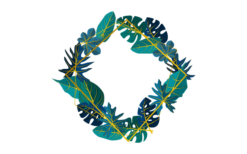 Cornice Verde Rettangolare - Illustrazione