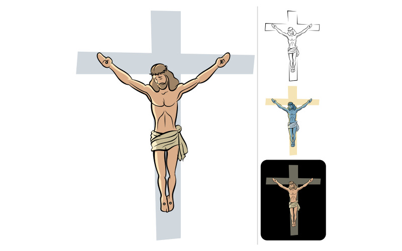 Download Иллюстрация "Jesus - Illustration" / Jesus - Illustration - Иллюстрация на тему графика jesus,christ,jesus christ,savior,crucifix,cross,christianity,christian,religion,religious,faith,holy,symbol,sign,god,son,son of god,lord,easter,the crucifixion