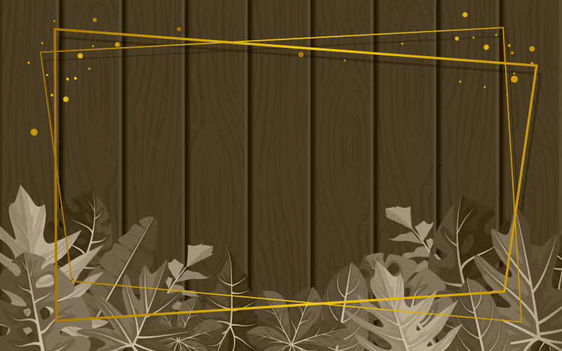 Planta de madera rectangular - Ilustración