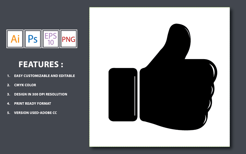 Projeto do vetor Thumbs Up - Ilustração
