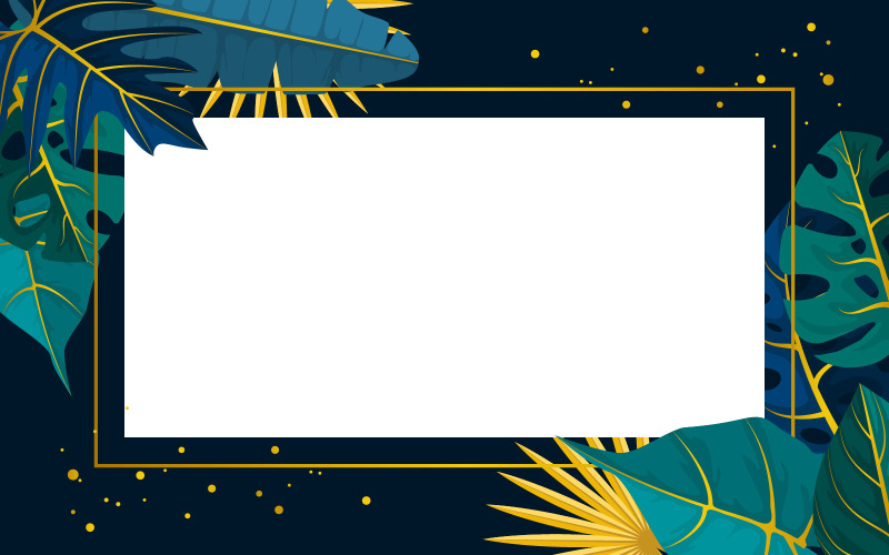 Download Иллюстрация "Rectangle Green Frame - Illustration" / Rectangle Green Frame - Illustration - Иллюстрация на тему графика rectangle,green,tropical,plant,summer,leaf,border,frame,background,vector,illustration,trendy,wedding,party,floral,design,nature,botanical,leaves,invitation