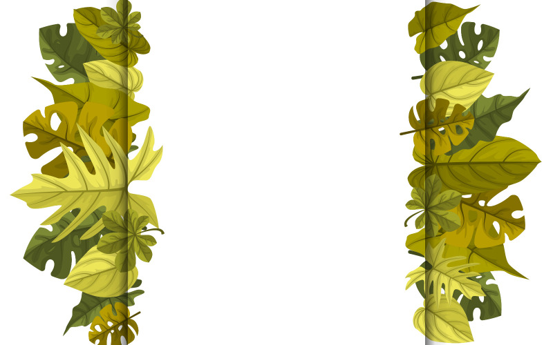 Rektangel Tropical Green - Illustration