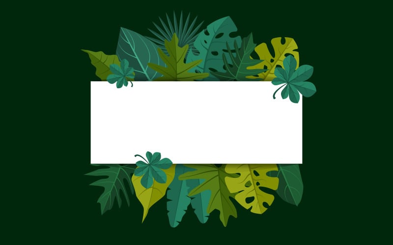 Retângulo Verde Tropical - Ilustração