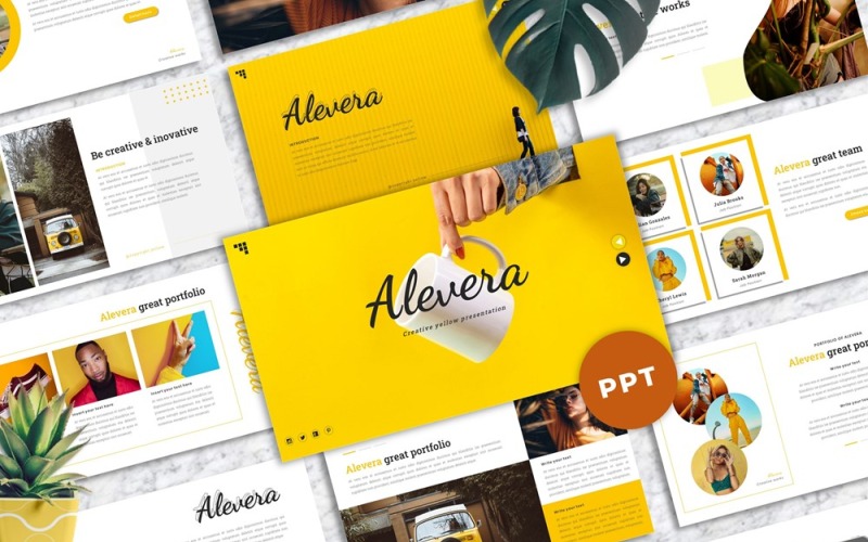 Alevera - креативный шаблон PowerPoint