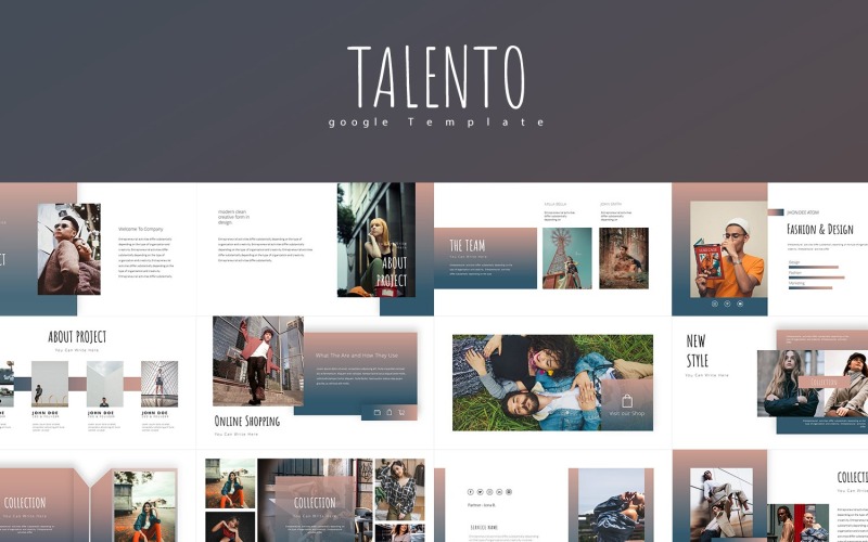 Talento-sjablonen Google-dia's