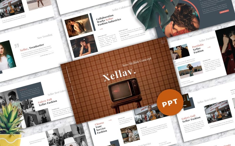 Xellav - modelo de moda PowerPoint