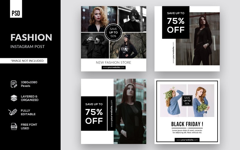 Download Шаблон для соцсетей "Fashion Instagram Post Social Media Template" / Fashion Instagram Post Social Media Template - Шаблон для соцсетей на тему графика social,instagram,instagram post,fashion,modern,cover,creative,web banner,graphic,marketing,advertising,promotion,banner,business,web,page,sale banner,shopping,trendy,sale