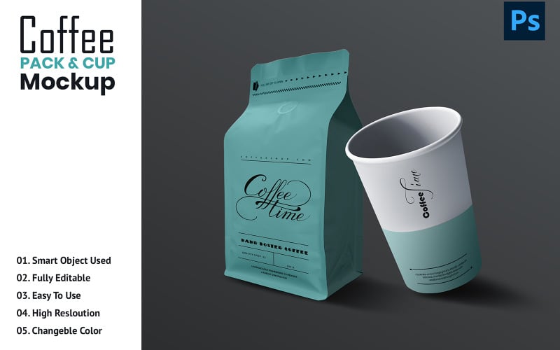 Макет продукту Coffe Cup Pack