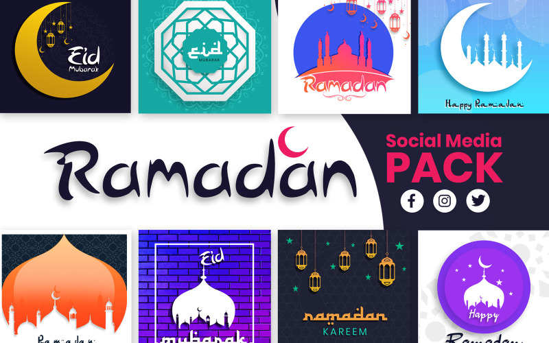 Download Шаблон для соцсетей "Ramadan Social Media Template" / Ramadan Social Media Template - Шаблон для соцсетей на тему графика ramadan,social,media,post,template,festival,promotion,promotions,ramzan,fasting,facebook,instagram,twitter,celebration,celebrations