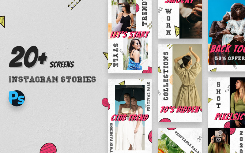 Download Шаблон для соцсетей "70s Vintage Style Instagram Stories Template for Social Media" / 70s Vintage Style Instagram Stories Template for Social Media - Шаблон для соцсетей на тему графика 70s,vintage,style,instagram,stories,social,media,templates,promotions,creative,post,facebook,story,business,blog
