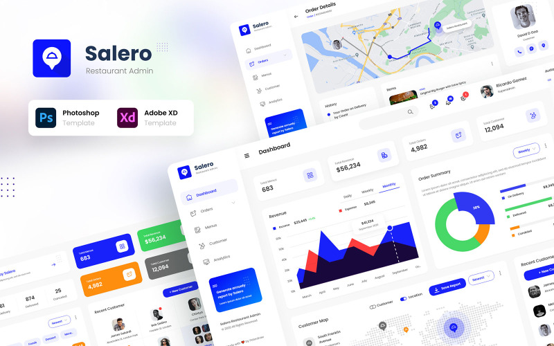 Download UI элементы "Salero - Restaurant Food Order Admin Dashboard UI Elements" / Salero - Restaurant Food Order Admin Dashboard UI Elements - UI элементы на тему графика app,dashboard,admin,website,ui,userinterface,analytics,modern,elegant,clean,app dashboard,admin dashboard,figma template,psd template,food order,restaurant app,restaurant dashboard,food,resta
