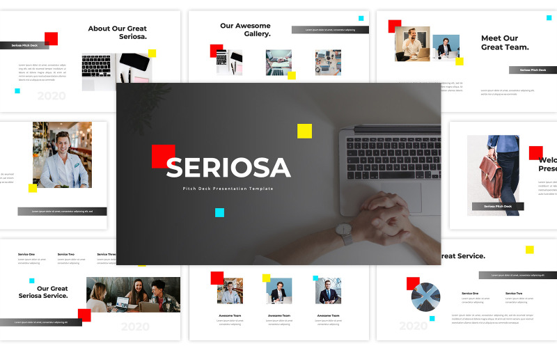 Seriosa - Pitch Deck PowerPoint 模板