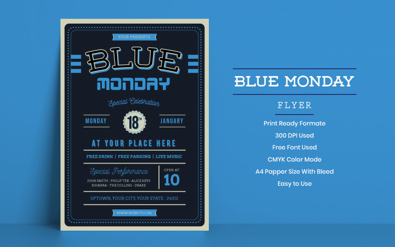 Blue Monday - Corporate Identity Template