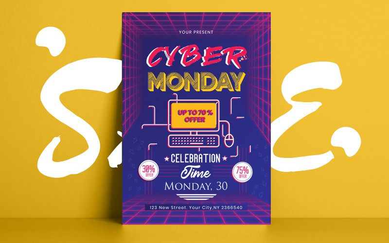Download Фирменный стиль "Cyber Monday - Corporate Identity Template" / Cyber Monday - Corporate Identity Template - Фирменный стиль на тему графика cyber,monday,flyer,template,print,templates,creative,modern,american,thanksgiving,holiday,offers,celebration,online,shopping