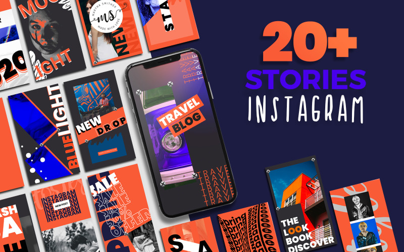 Download Шаблон для соцсетей "Instagram Stories Social Media Template" / Instagram Stories Social Media Template - Шаблон для соцсетей на тему графика instagram,stories,social,media,templates,promotions,creative,modern,template,story,post,facebook,business,blog,magazine