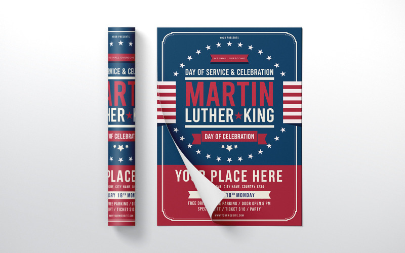 Download Фирменный стиль "Martin Luther King - Corporate Identity Template" / Martin Luther King - Corporate Identity Template - Фирменный стиль на тему графика print,templates,creative,modern,festival,celebration,offers,promotions,online,shopping,holdiay,martin luther king,flyer,template