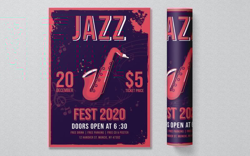 Download Фирменный стиль "Music Flyer - Corporate Identity Template" / Music Flyer - Corporate Identity Template - Фирменный стиль на тему графика sound,festival,art,poster,design,template,event,concert,illustration,text,rock,club,background,flier,banner,vector,musical,music,place,light