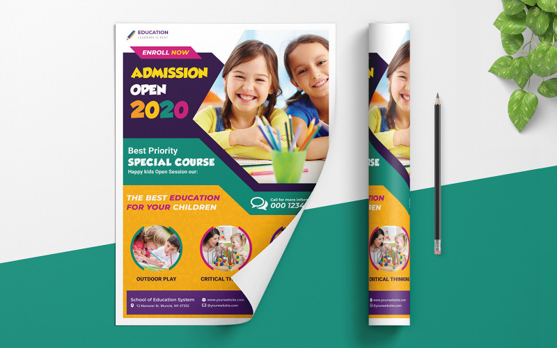 Download Фирменный стиль "School - Corporate Identity Template" / School - Corporate Identity Template - Фирменный стиль на тему графика vignetting,offer,notebook,poster,crayons,template,sale,concept,illustration,student,text,school,background,flier,study,education,back,banner,welcome,special