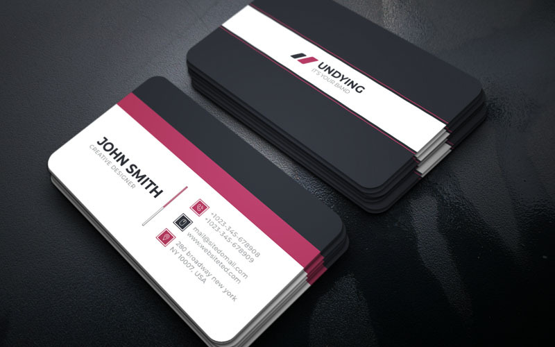 Undying - Carte de visite gratuite - Modèle d'identité d'entreprise
