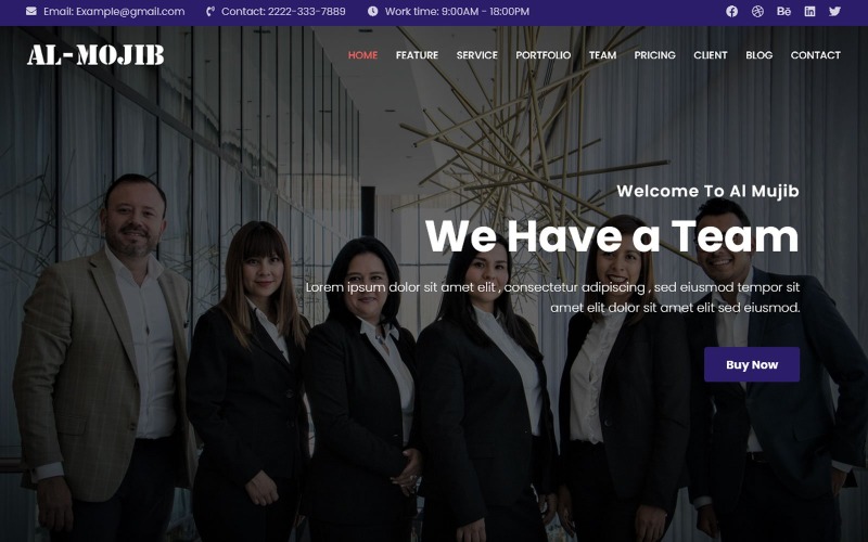 универсальный шаблон целевой страницы busniess &amp; consulting agency