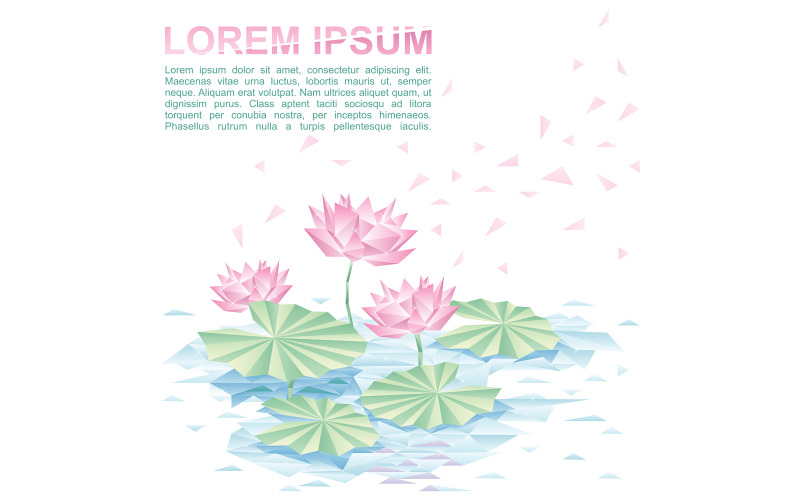 Düşük Poli Lotus - İllüstrasyon