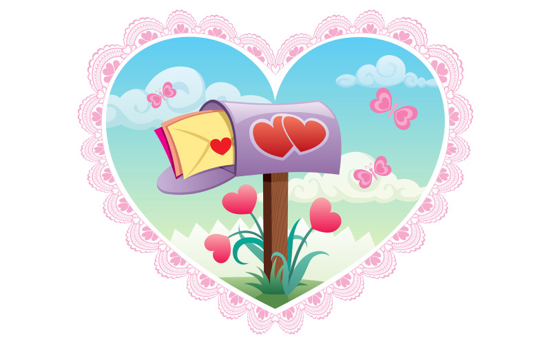 love emails illustration for free download