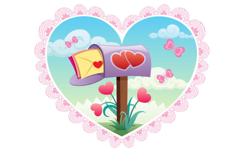 Любов пошта - ілюстрація
