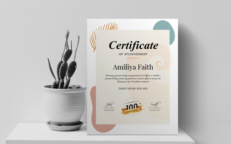 Download Шаблон сертификата "Professional Certificate Template" / Professional Certificate Template - Шаблон сертификата на тему графика vector,certificate,template,frame,document,design,diploma,stamp,border,background,decoration,achievement,graduation,ornament,elegant,seal,paper,print,value,success