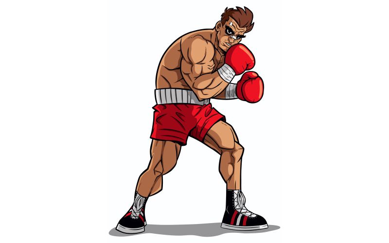 Download Иллюстрация "Boxer - Illustration" / Boxer - Illustration - Иллюстрация на тему графика boxer,boxing,professional,fighter,athlete,sport,fighting,fight,combat,competitive,competition,champion,championship,glove,training,strength,fitness,man,people,person