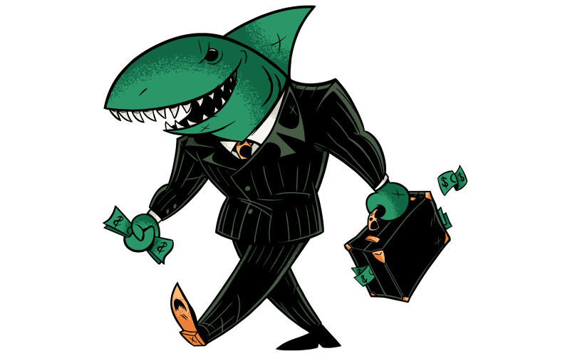 Download Иллюстрация "Business Shark Dark Suit 2 - Illustration" / Business Shark Dark Suit 2 - Illustration - Иллюстрация на тему графика business,shark,business shark,fish,man,businessman,manager,ceo,character,office,worker,person,tank,successful,success,finance,financial,funny,entrepreneur,banker