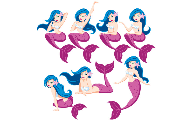 Mermaid Set - Illustration