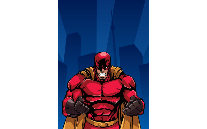 Raging Superhero City Background - Illustration
