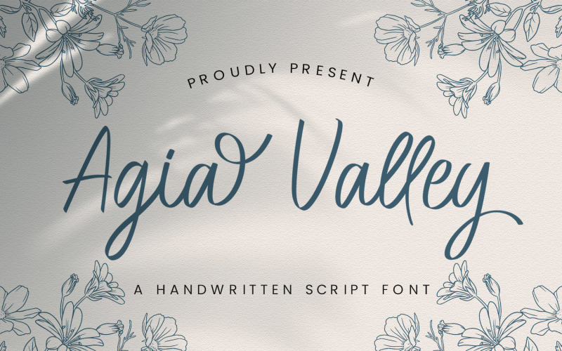 Download Шрифт "Agia Valley - Handwritten Font" / Agia Valley - Handwritten Font - Шрифт на тему графика luxury,script,calligraphy,brushpen,multilingual,modern,handlettering,lovely,handwritting,stylish,elegant,handwritten,whimsical,typography,handlettered