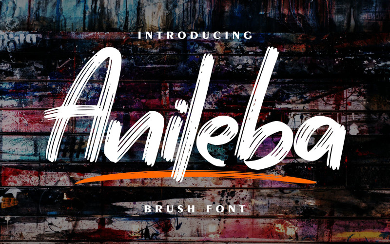 Anileba | Borstel lettertype