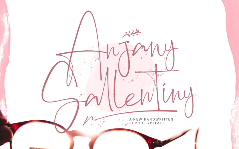 Download Шрифт "Anjany Sallentiny - Handwritten Font" / Anjany Sallentiny - Handwritten Font - Шрифт на тему графика luxury,script,calligraphy,brushpen,multilingual,modern,handlettering,lovely,handwritting,stylish,elegant,handwritten,whimsical,typography,handlettered